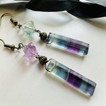 現品　再販　夜の魔術部　フローライト　左右色違い　ピアス　イヤリング　MCB