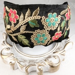 1000円🎉 12/15まで☆インド刺繍リボン カチューシャ　No.g010