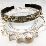 1000円🎉 12/15まで☆インド刺繍リボン カチューシャ　No.g027