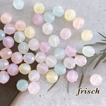 【50個】MIXカラーのアクリルビーズ(多面カット)