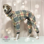 イタグレ用犬服🐕シックで大人可愛くおしゃれに♡バーバリーチェック風フリースロンパース⭐︎