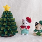 christmas cape for Sylvanian Families  : : : シルバニア用クリスマスケープ