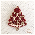Christmas Tree 2023〜Coup de Coeur〜ビーズ刺繍ブローチ
