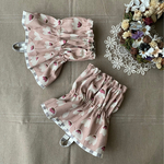 リバーシブルキッチンアームカバー　北欧チューリップ　ナチュラルピンク