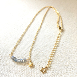 【SALE!】７連ラブラドライトと星のネックレス