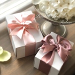 レイヤードリボン　バナナクリップ　Wブラック　コットンパールホワイト仕上げ