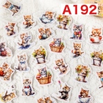 A192☆海外製☆ミニシール♡Naughty Cat♡ステッカー