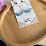 ドロップイヤリング 青