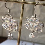 【冬限定】冬のロータスbébé  白雪　ピアス　イヤリング　サージカルステンレス