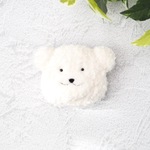 ふわもこ！羊毛フェルトブローチ（白い子）