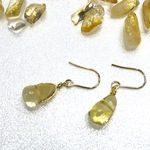 Sunlight droop pierce. 〜シトリンクォーツの雫石ピアス〜