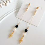 ブラックスピネル ピアス♡