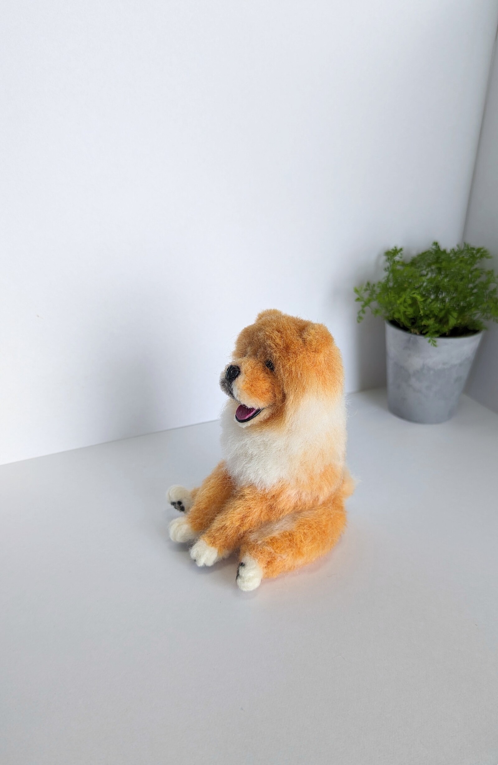 チャウチャウ 羊毛フェルト ぬいぐるみ 犬 置き物 送料無料