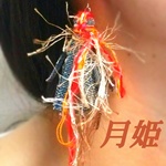 ガチャガチャタッセルデニムピアス