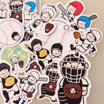 キャッチャーメインver.【野球フレークシール♡1セット 23枚入り】