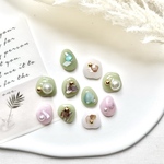 【送料無料】ハンドメイド　パーツセット　ミニ　カボション　貼り付けパーツ　レジンパーツ　ピアスパーツ