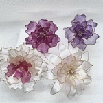 月下美人 牡丹 薔薇 の 髪飾り ☆ アメリカンフラワー