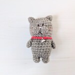 ロシアンブルーさんあみぐるみブローチ