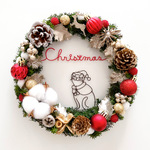 のんびり猫サンタのChristmasリース
