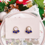 青海に浮かぶ月【チタンピアス/蝶ばねイヤリング】
