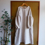 natural*ジャズネップあったかお袖ぷっくりワンピース＊アイボリー