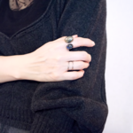 【ForkRing】"photograph"[パイライト x ブルーラブラドライト] ※専用Box付 バイカラーリング