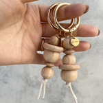 Wood beads keyholder
