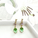 vintage ペリドット ウランガラスminiピアス