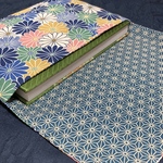 小菊柄青＊御朱印帳入れ/1,2冊用/再販なし