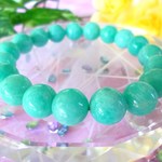 ★限定１本♪　★ハートの癒し★希望の星★ホープストーン★高品質 モザンビーク産 ☆ＡＡＡ天然アマゾナイト♪　１１ｍｍ☆