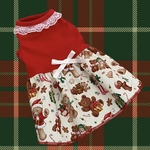 完成品犬服M☆クリスマスワンピース