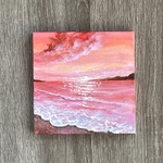 プチキャンバス絵画シリーズ♡アクリル画《原画》✴︎  Red sunset ✴︎