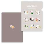 クリアファイルA4　レトロ喫茶シマエナガ