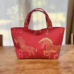 🦓柄マチ付小ぶりデニムbag