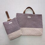 kmmpeace0622様専用　ナチュラル☘シンプルな入園入学セット★☆ レッスンバッグ&上靴袋