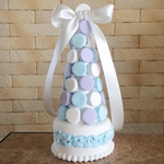 爽やかカラーのマカロンタワー