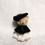 紅茶染めくま【８.３cm】小さなぬいぐるみ／ハンドメイドミニチュアテディベア