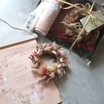 クリスマスタペストリー☆リース☆No.60　クリスマス　リース　ノエル　タペストリー　壁掛け　クリスマスギフト　コンパクト　ドライフラワー