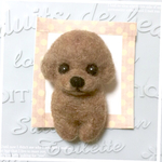 プードルブローチ♡羊毛フェルト♪