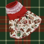 完成品犬服L☆クリスマスワンピース