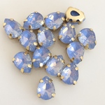 《14コ入り》6×8mm  ブルーオパールガラスストーン