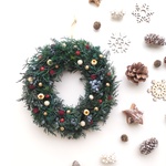 +*;:*Christmas*:;*+   クリスマスリース  Mサイズ  プリザーブドフラワーリース