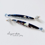 🐟 pacific saury earring  ✵ 焼きサンマ&生サンマの耳飾り   ピアス イヤリング アシンメトリー 両耳分  居酒屋 秋 旬