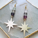 天然石 *collection de Noël* 🎄 フローライト  ピアス