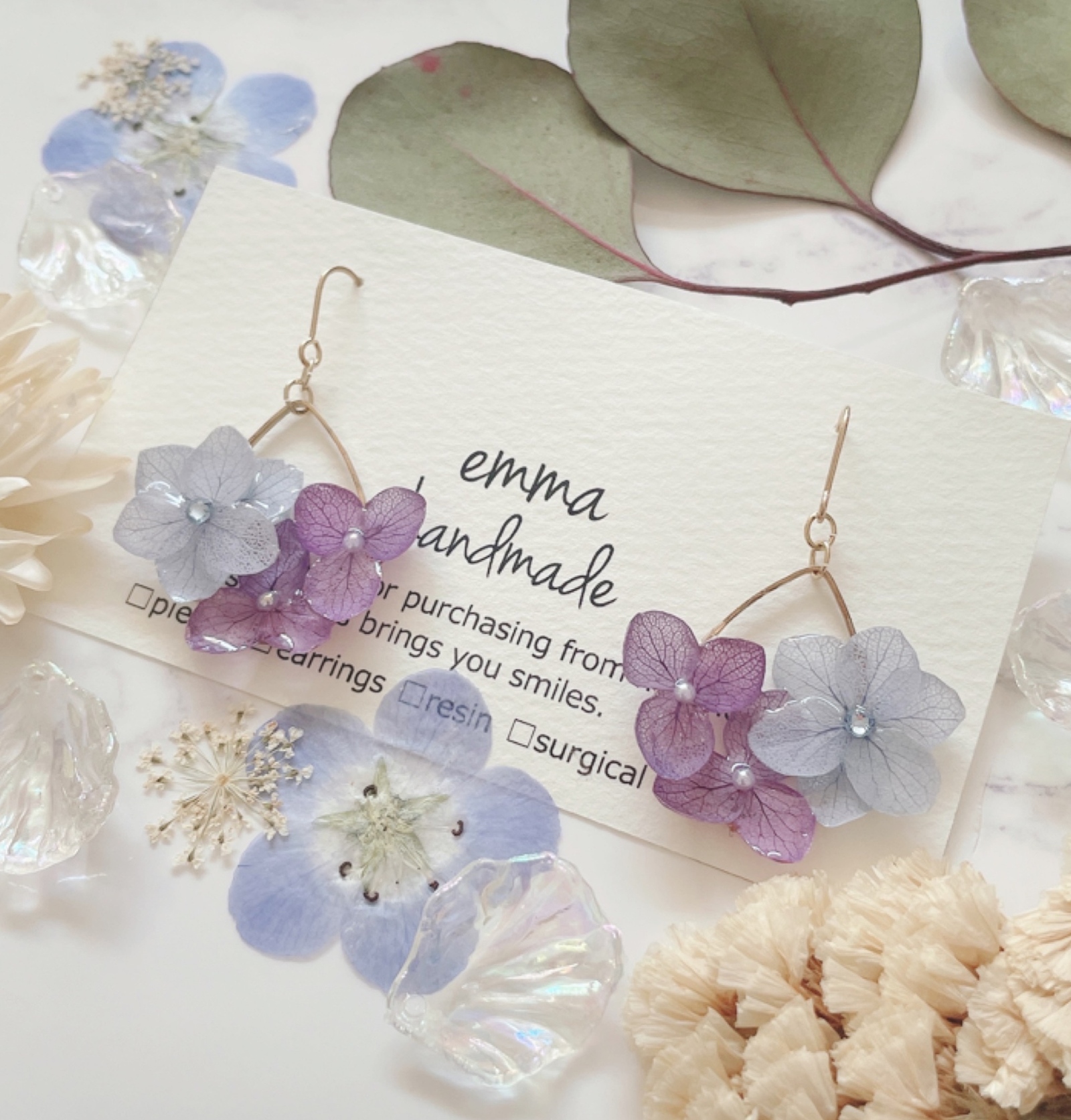 再販6】梅雨もおしゃれに アイスブルー×ライラックアナベル紫陽花の 