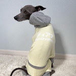 名入れオーダー犬服 クリームイエロースウェット ロンパース 