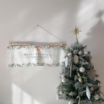 クリスマスタペストリー　リース　華やか　お洒落
