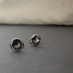 楕円ピアス(イヤリング)silver