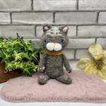 『サバトラふわふわだฅ(* ´ ꒳ ` *)ฅにゃ〜』世界で１匹のあみぐるみねこちゃん❤️(サバトラ)