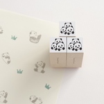 【ミニミニパンダシリーズ】パンダ！…パンダ！！…パンダ！！！なラバースタンプ〈ゴム印はんこ〉